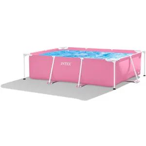 INTEX 28266NP - Pink Rectangular Frame Pool (220x150x60cm) Swimmingpoo...