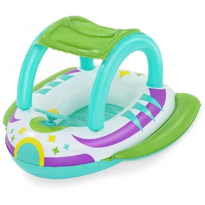 Bestway Kinder-Schlauchboot Space Splash, Raumschiff, mit Sonnenschutz...