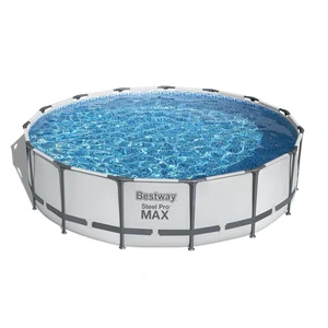 Steel Pro MAX Rahmenpool 457 x 107 15 Fuß BESTWAY 5in1 + Pumpe + Leite...