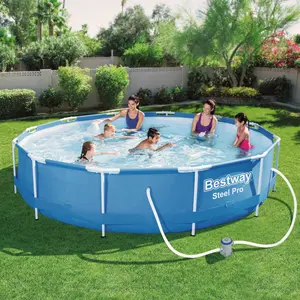 Bestway Stahlrahmenpool und Filterpumpe - 366 x 76 cm - Runder Aufstel... günstig