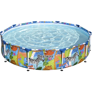 Bestway® Steel Pro  Frame Pool ohne Pumpe Ø 305 x 66 cm, buntes Zebra-...