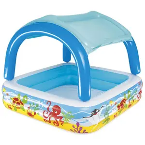 Bestway Mit Markise Quadratischer Aufblasbarer Pool 147x147x122 Cm 265... günstig