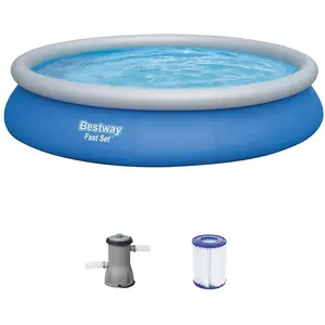 Bestway, Pool Zubehör, APO Fast Set 457x84x74cm mit Pumpe rund blau günstig