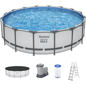 Bestway® Steel Pro MAX Frame Pool Komplett-Set mit Filterpumpe Ø 488 ... günstig