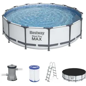 Bestway 56950, 13030 l, Gerahmter Pool, Leiter, Blau, 54 kg