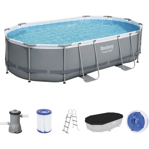 Bestway Power Steel Frame Pool Komplett-Set, oval, mit Filterpumpe, S... günstig