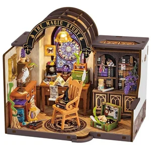 ROBOTIME ROLIFE 3D-Puzzle DIY Miniature House "The Magic Study", 267 P...