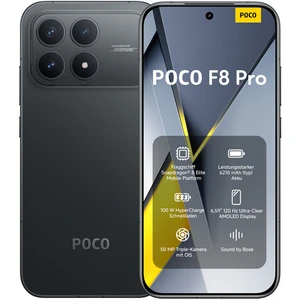 POCO F8 Pro Smartphone Schwarz: Dimensity 9500, 12GB RAM, 512GB ROM, 8...