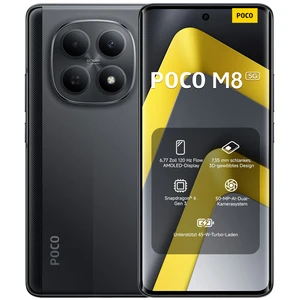 POCO Smartphone M8 5G Schwarz 8GB RAM: Snapdragon 6 Gen 3, 6,77" 120Hz...