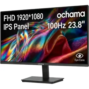 Ochama 23,8 Zoll Gaming- und Büromonitor | 1080P FHD, 100 Hz, ultrasch...