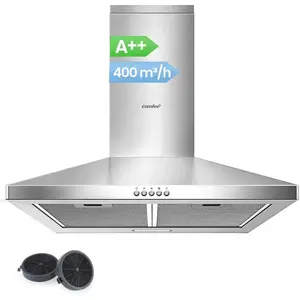 Comfee' CH60A17EM400 Dunstabzugshaube 60 cm Wandhaube, Umluft/Abluft 4...