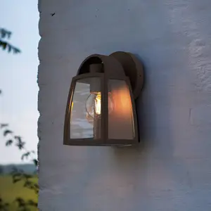 Außenwandlampe KELSEY, schwarz, Höhe 20 cm, Metall, IP44 E27