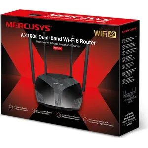 Mercusys AX1800 Dual-Band WiFi 6 Router, Wi-Fi 6 (802.11ax), Dual-Band...