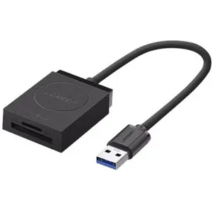 Ugreen 2 in 1 Kartenleser (USB 3.0), Speicherkartenlesegerät, Schwarz