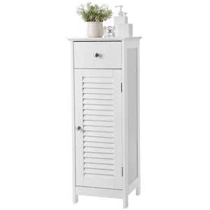 VASAGLE Badkommode Badezimmerschrank, schmal, mit Schublade, Lamellent... günstig