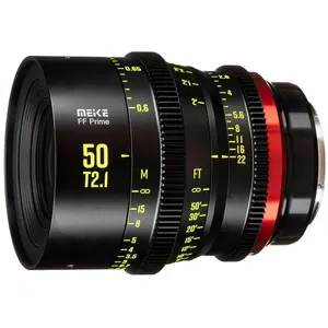 Meike 50mm T2.1Vollformat FF-PL Mount (L-Mount, Vollformat), Objektiv, Schwarz