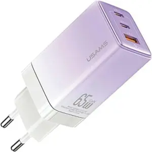 Usams  ad. Siec. 2Xusb-C+1Xusb 65W (Nur Kopf) Gan Pd3.0 +Qc3.0 Schnellladung Fioletowy/Gradient Purple Sandru Serie Cc180Tc03 (Us-Cc180) günstig