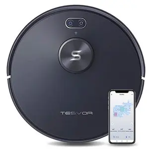 TESVOR S6 Roboter-Staubsauger, Trocken-/Wischsaugen, 22 Watt, Tierhaar...