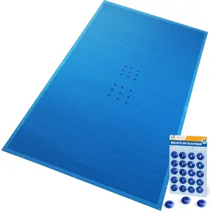 VOUNOT® Poolabdeckung Rechteckig 160g/m² Doppelter Poolplane mit DIY-Drainagelöchern & Aluminiumösen, 6X12m günstig