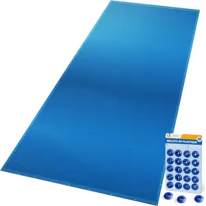VOUNOT® Poolabdeckung Rechteckig 160g/m² Doppelter Poolplane mit DIY-Drainagelöchern & Aluminiumösen, 8X14m günstig