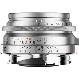 Thypoch Ksana 35mm f/2 ASPH. Full-frame Photo Lens (Leica M, Silver Chrome) (Leica M, Vollformat), Objektiv, Silber