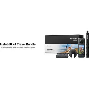 Insta360 X4 Travel Bundle (30p, Bluetooth, WLAN), Action Cam, Schwarz