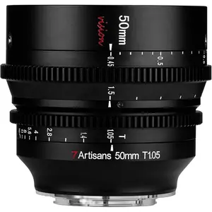 7artisans Festbrennweite 50 mm T1.05 (Canon RF, APS-C / DX), Objektiv, Schwarz