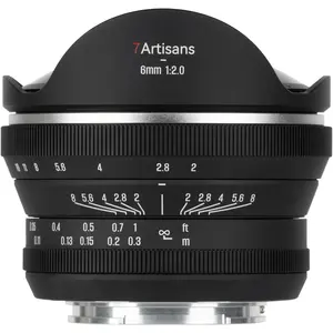 7artisans 6mm F2.0 Fuji (FX Mount) (Fujifilm X, APS-C / DX), Objektiv, Schwarz