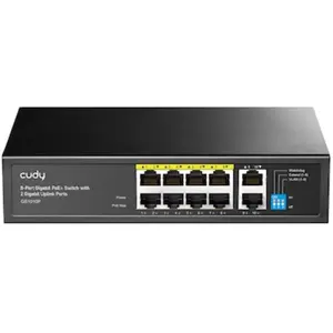 Cudy GS1010P Netzwerk-Switch 10-Port, Unmanaged, 10x Gigabit RJ45, 8x ...
