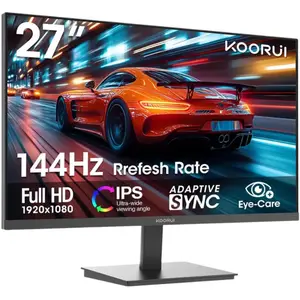 KOORUI 27 Zoll Gaming Monitor: 144 Hz FHD IPS Display, 99% sRGB, Adapt...