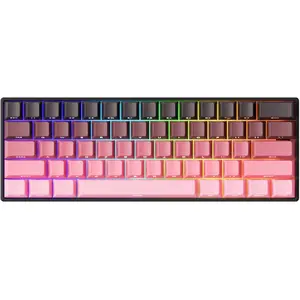 Gaming Tastatur MonsGeek FUN60 Pro HE Side-Printed Schwarz & Rosa Farb...