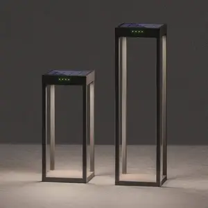 KLEWE LED-Solarlampe RADIA MAXI, anthrazit, 50 cm, Alu, IP65