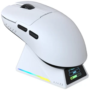 AJAZZ AJ159 APEX Gaming-Maus Weiß: Tri-Mode Kabellose RGB Maus mit 42....