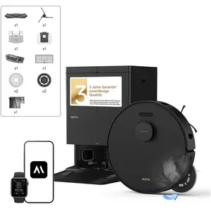 MOVA E50 Pro Ultra Saugroboter, 30.000 Pa, 100°C Moppwäsche, All-in-On...
