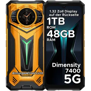 DOOGEE S200 Ultra Rugged Smartphone Handy, 5G, IP68/IP69K, 6,72" 120Hz...