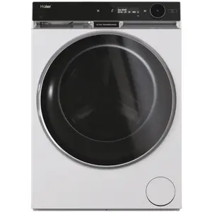 Haier HWD120-BD16397EUS, Frontlader, Freistehend, Weiß, Links, Schwarz...