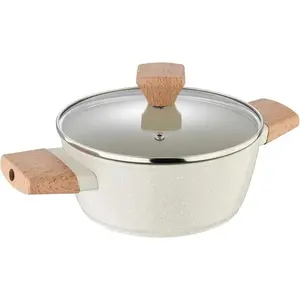 Marmortopf 20 cm mit Deckel Bergner BG-34745 Naturally günstig