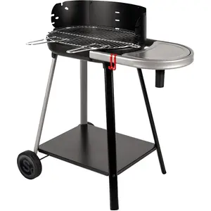 Holzkohlegrill Vulcano 2000 mit gusseiserner Wanne und verchromtem Sta... günstig