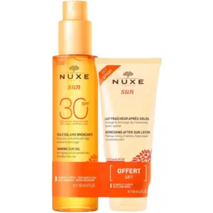 NUXE Sun Sonnenöl LSF 30 & After-Sun-Milch Set für gepflegte Haut nach... günstig