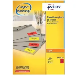 Avery Dennison, Etiketten, Etiquette d'adresse, 70 x 35 mm, rouge fluo günstig