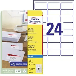 Avery Dennison, Etiketten, Etiquette d'adresse jet d'encre, 63,5 x 33,9 mm, blanc günstig