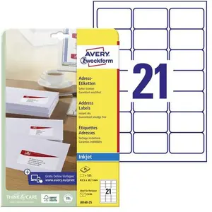 Avery Dennison, Etiketten, Etiquette d'adresse jet d'encre, 63,5 x 38,1 mm, blanc günstig