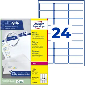Avery, Etiketten, Etiquettes d'adresses ultragrip günstig