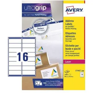 Avery Dennison, Etiketten, Etiketten Zweckform ultragrip L7162, 99,1x33,9 mm, weiss, Pk. 1600 Stk. günstig