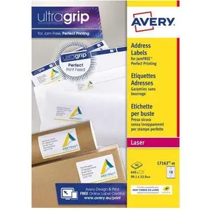 Avery, Etiketten, Etiquette d'adresse, 99,1 x 33,9 mm, blanc marge tout autour, coins arrondis, certifié FSC günstig