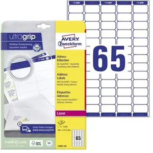 Avery Dennison, Etiketten, Mini tiquette d'adresse laser, 38,1 x 21,2 mm, blanc günstig