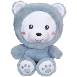 Hoody Pets Bären-Plüschtier   GIPSY TOYS   Blau. 24 cm