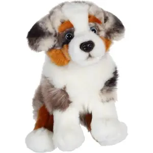 Gipsy Toys   Sitzender Australian Shepherd   25 cm   Weiß   Braun   Gr...