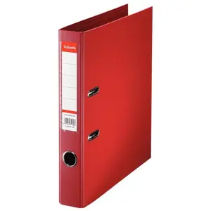 Esselte Dymo, Ordner, Plastik-Ordner Standard, DIN A4, 50 mm, rot Einband innen und aussen mit PP-Folie kaschiert (A4, 50 mm) günstig