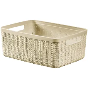 6x Curver, Aufbewahrungskorb, BASKET JUTE WHITE 245370 5L (20 cm, 1x) günstig